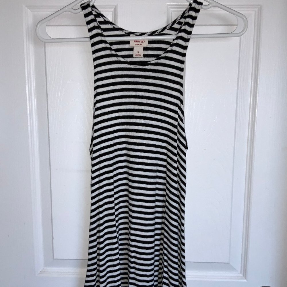 Cotton Tank Top with High Neck